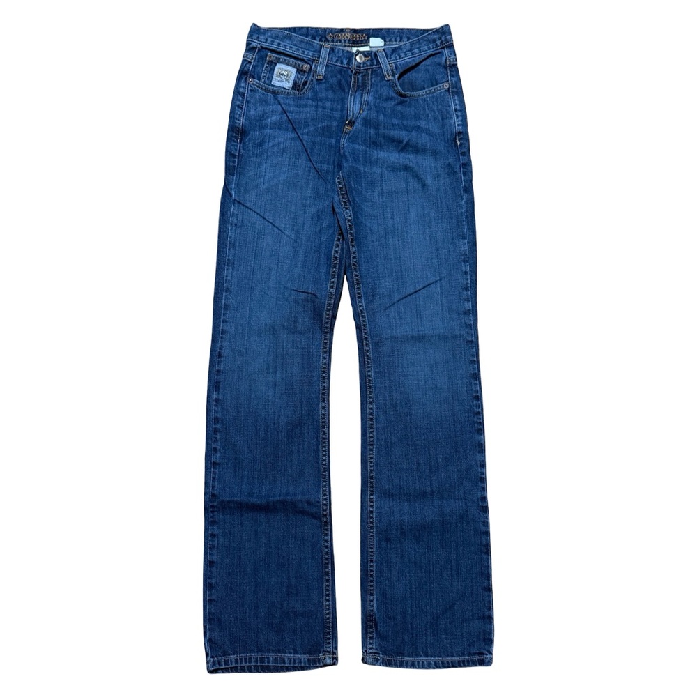 Mens Y2K CINCH Dark Wash Straight Leg Western Blue Jeans Size 29x34
